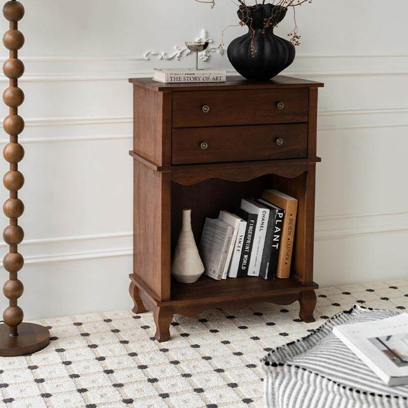 Simple two-drawer storage cabinet
