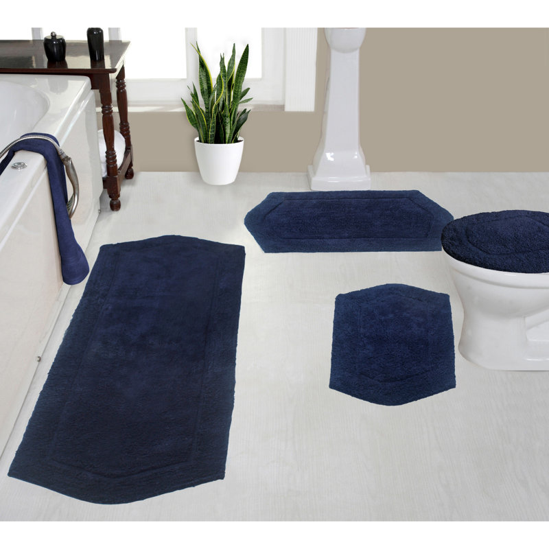 Tapis pour salle de bain Delean, Marine