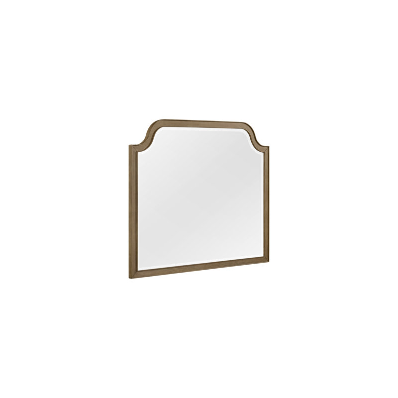 Tarrington Shaped Landscape Mirror - Almond, Brown