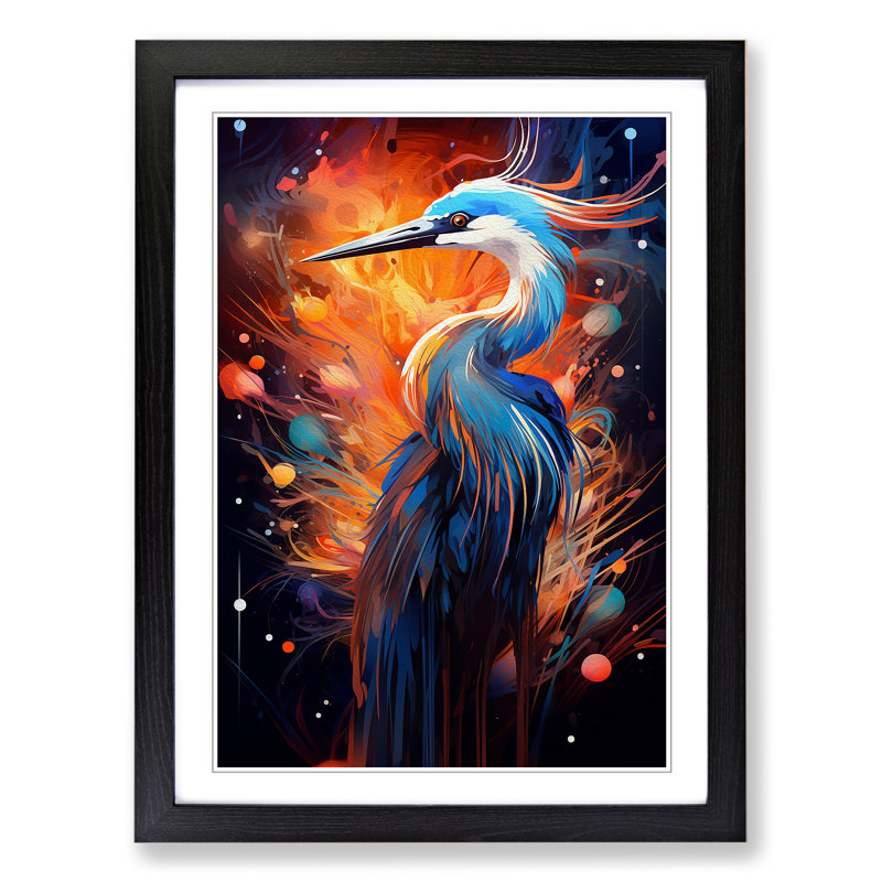 Heron Futurism No.2 - Framed Print