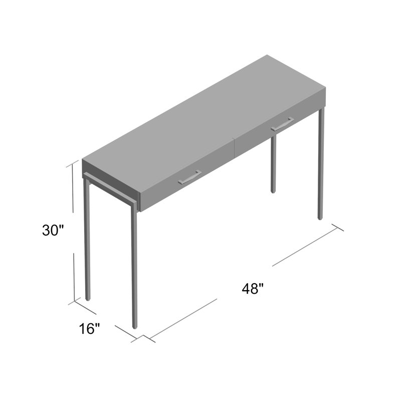 Morand Metal Base Writing Desk
