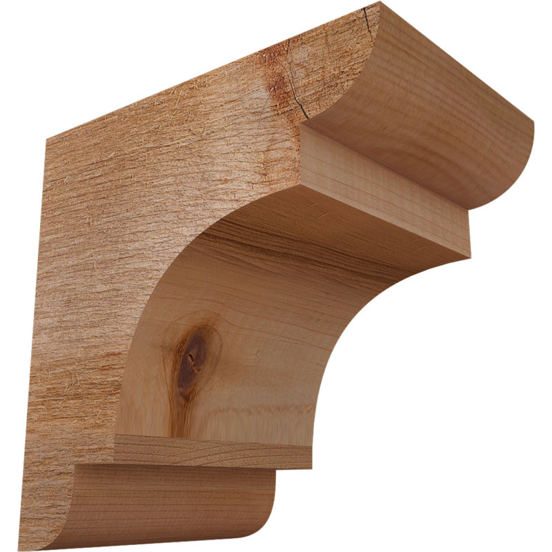 New Brighton Corbel, H 6 po x l 4 po x P 6 po, Cèdre rouge, Sciage brut