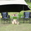 Chaise de camping pliante surdimensionnée avec 1 chaise d'extérieur robuste et table d'appoint en aluminium-27551137