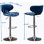 Tabouret de bar pivotant rembourré en velours, ensemble de 2