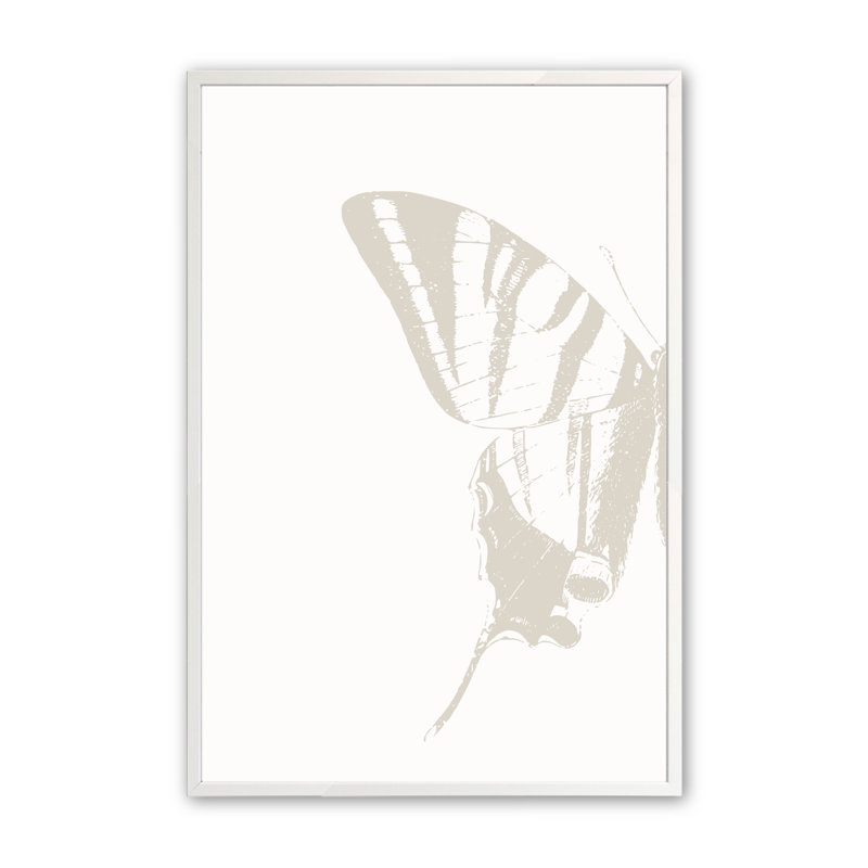 Callista Butterflies 2 pièces, H 12 po x l 16 po x P 1,25 po, Blanc opaque