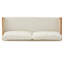 Canapé moderne à trois places avec sièges spacieux et revêtement en chenille pour un salon confortable, beige-72702904