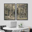 «Rustic Countryside Forest Trees Landscape», reproduction sur toile encadrée 2 pièces-91069212-91069213