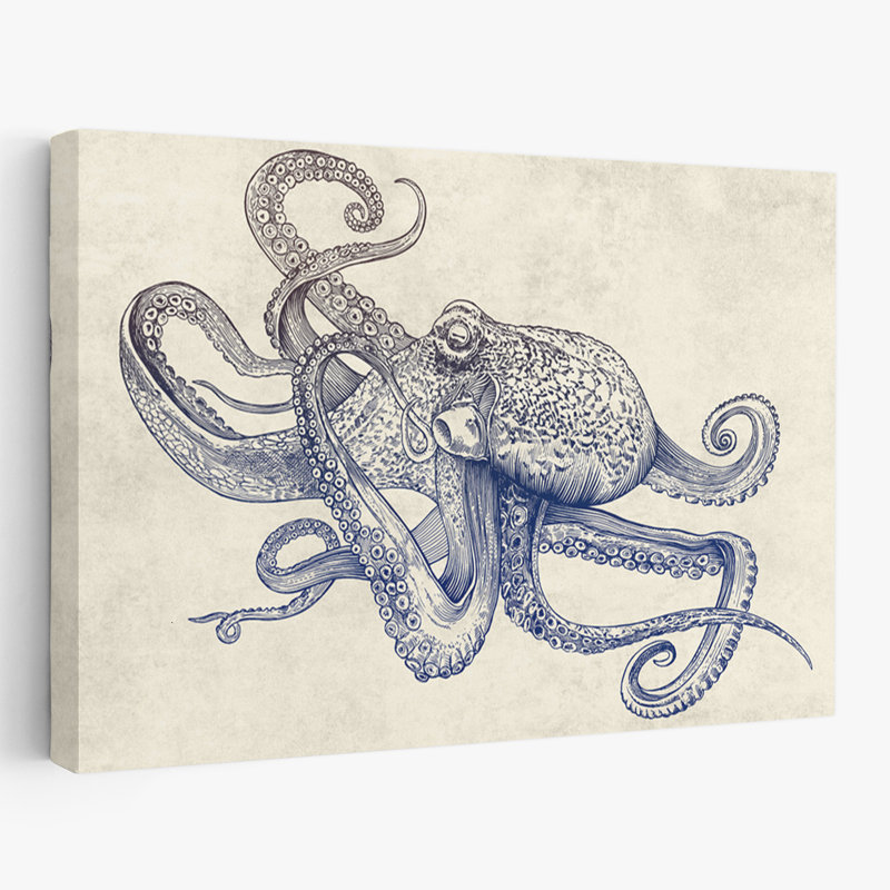 Octoflow - animaux urbain, surréalisme pop, H 16 po x l 24 po