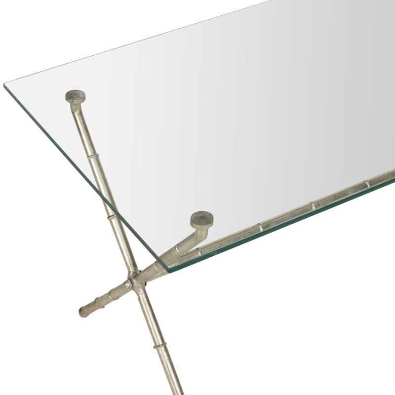 Oxendine Single Coffee Table, Silver / Clear
