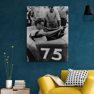 James Dean - Behind The Wheel - Print on Canvas