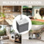 Évier de cuisine de 30 pouces avec lavabo à surface solide et armoire de rangement sur pied gris