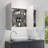 Three Door MDF Square Shape Medicine Cabinet