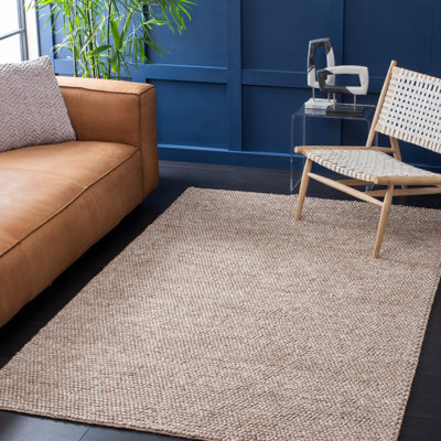 Tapis brun fait à la main Elle