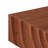 47" Rectangular Wood Coffee Table With 4 Storage Drawers & Ripple Side Design