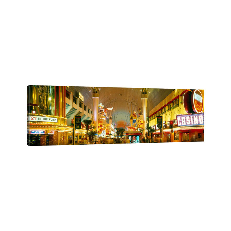 USA, Nevada, Las Vegas, Night - Wrapped Canvas Panoramic Print, 121.92 cm H x 40.64 cm W x 1.91 cm D