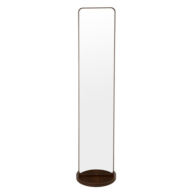 Rectangle Freestanding Full Length Mirror with Shelves