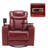 Modern Power Swivel PU Leather Recliner with Phone Holder, Integrated Tray Table, Cup Holders, Storage Armrests, and USB Port-768660381