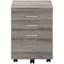 Classeur moderne avec roulettes, rangement, taupe, roulettes de style bureau, tiroirs, stratifié taupe,