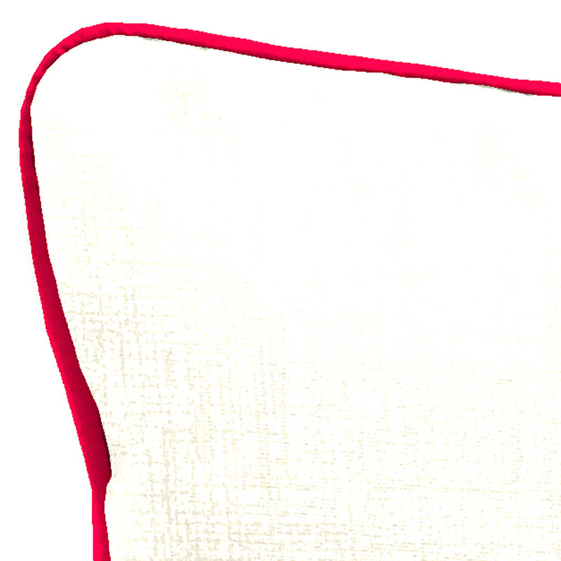 16" x 12" Outdoor Lumbar Throw Pillow with Welt, Red/White/Green