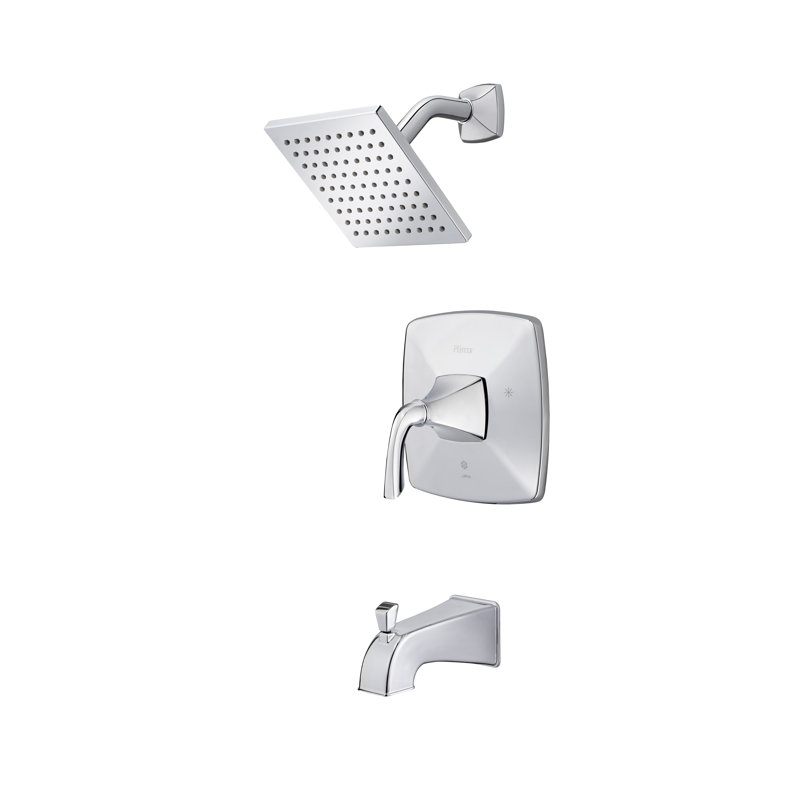 Bronson 1-Handle Thermostatic Tub and Shower Faucet, Polished Chrome