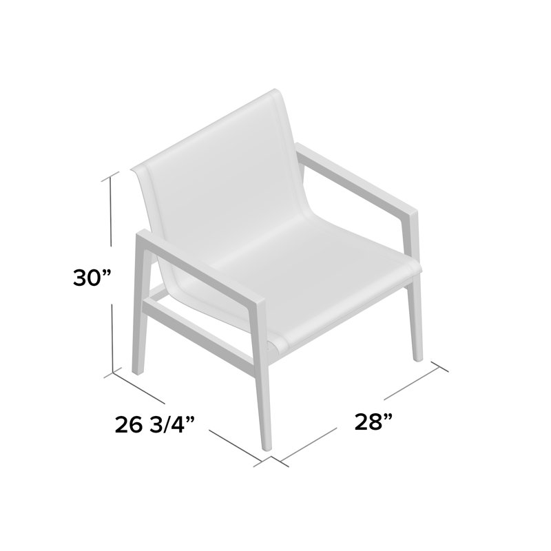 Coast Patio Lounge Chair, Oyster Teak Frame/Gray Sling
