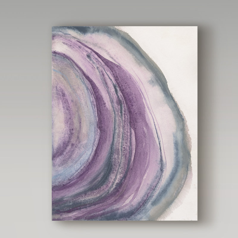 « aquarelle geode ii », reproduction de peinture à l’acrylique sur toile tendue, H 19 po x l 14 po x P 2 po