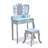 Teamson Kids Heart Glow Wooden Vanity Set With LED Lights Mirror & Stool-116625946