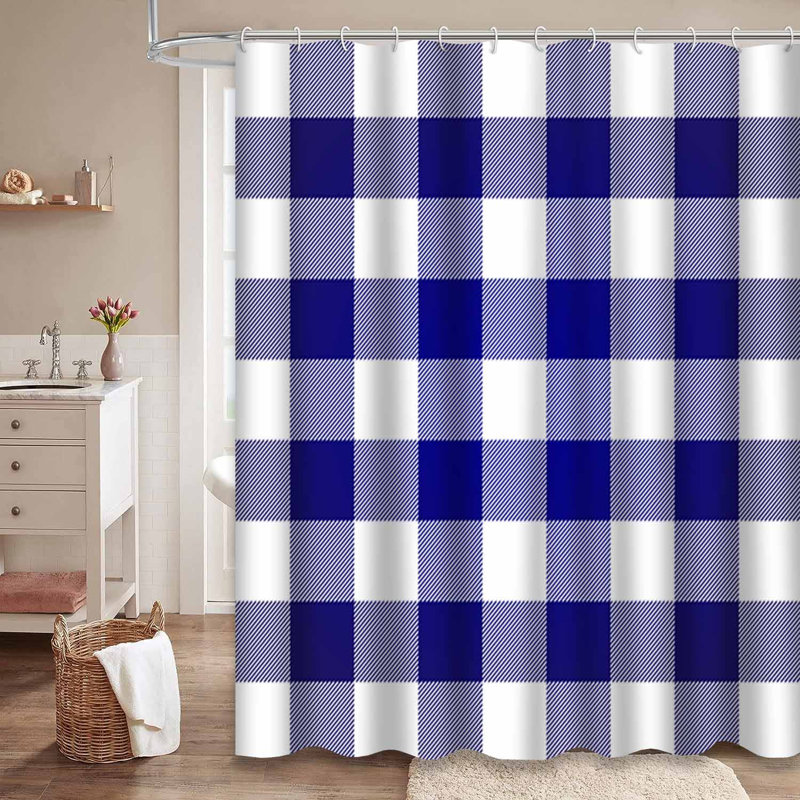 Rideau de douche avec 12 crochets Lumberjack, L 72 po x l 78 po