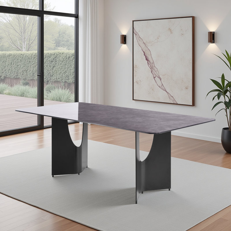 Table de salle à manger Arechiga, Gris
