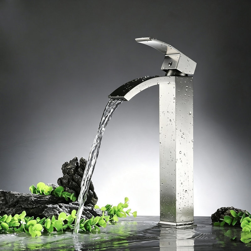 Bathroom Faucet with Drain Assembly, Brushed Nickel