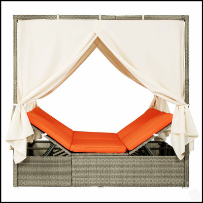 Adjustable Sun Bed With Removable Curtain, High Comfort And Support For Ultimate Relaxation, Available In 3 Colors