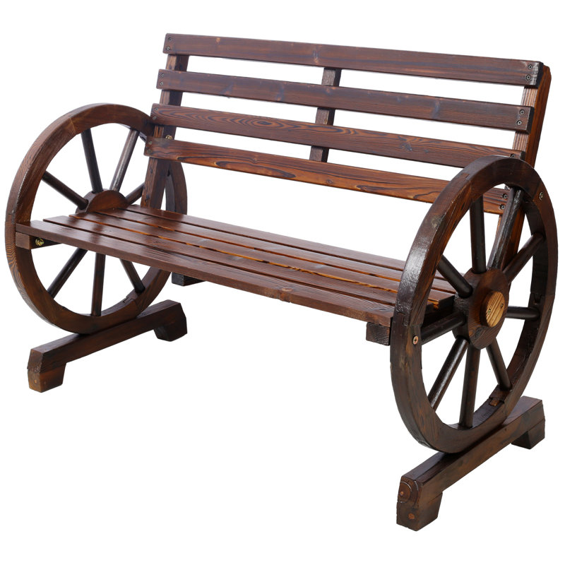 Banc à roulettes en bois 2 personnes