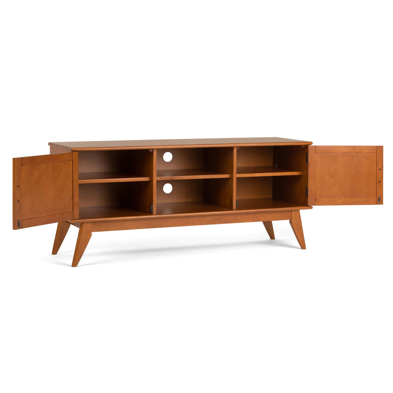 Meuble télé Mid-Century, Marron clair