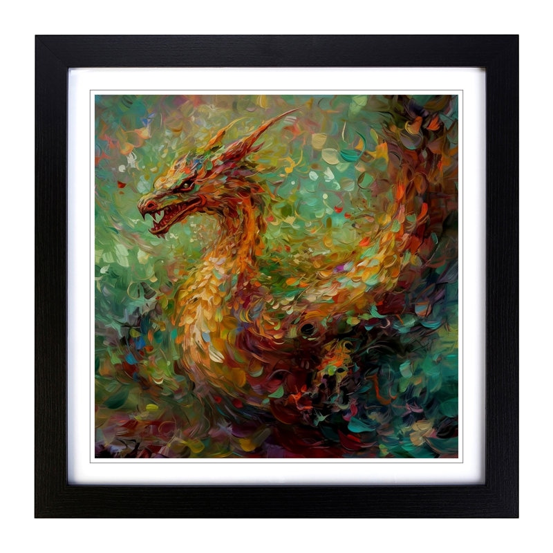Single Picture Frame Print on Wood, Black