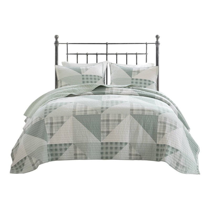 Ensemble de literie en coton de qualité supérieure 3 pièces vert multi pour une maison moderne