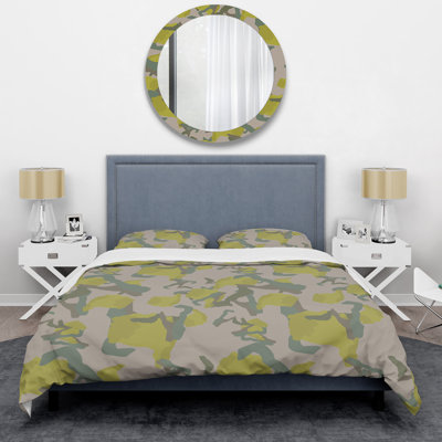 Green Shade Camouflage Camouflage Duvet Cover
