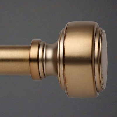 Poignée de porte Cambria Designer Series Estate Empire Tringle à rideaux à longueur fixe