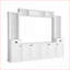 Ensemble de meuble télé avec tablettes réglables, meuble télé jusqu'à 75 po | Blanc | Panneau de particules-1663694488