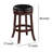 Swivel Upholstered Counter Stool with Solid Wood Frame-69426729-69426728