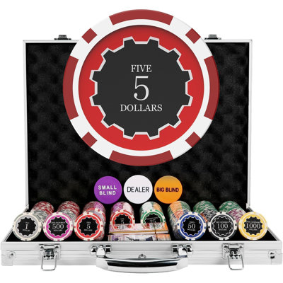 HEITOK Plastic Poker Chips， Aluminum Case, Cards, Buttons