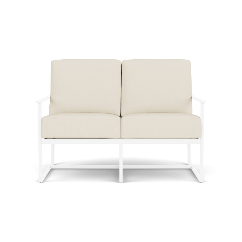 Summit Outdoor 2 - Seat Loveseat, Linen, Sailcloth Sailor, White