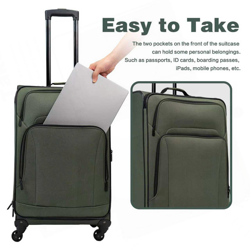 Ensemble de valise extensible avec sac de voyage Softside