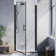 28 in. x 72 in. Pivot Shower Door with Frameless Hinged Frame, Matte Black