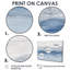 «Blue and Gray Coastal Waves» - art mural côtier, impression sur toile bleu côtier-700249973-700249975-700249976