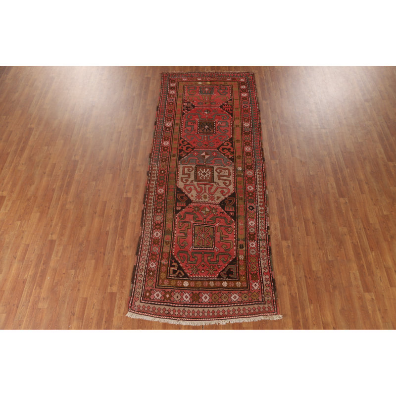 Vegetable Dye Kazak Oriental Runner Rug