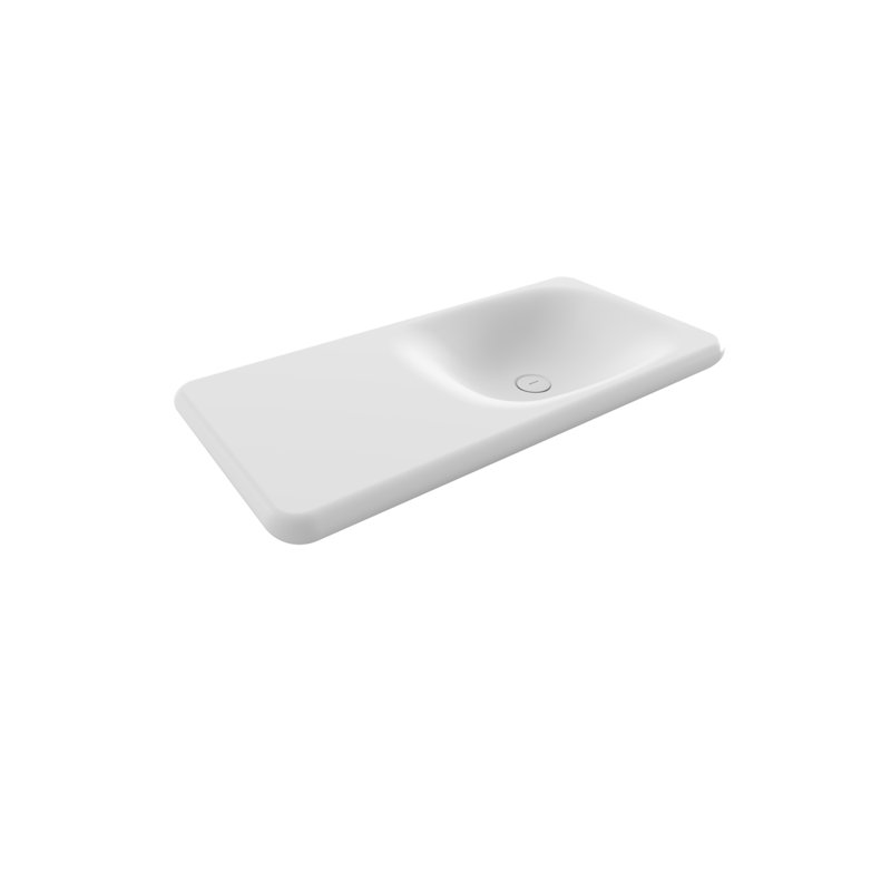 Fenice Vanity Basin - 90x46cm 0TH, Matte White