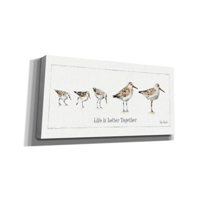 «Trinb Pebbles And Sandpipers I» par Lisa Audit, art mural sur toile