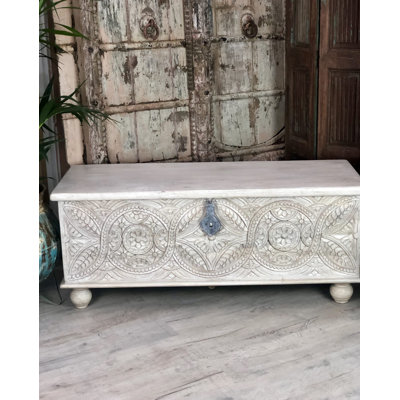 Amanzia 1 Piece Solid Wood Accent Trunk