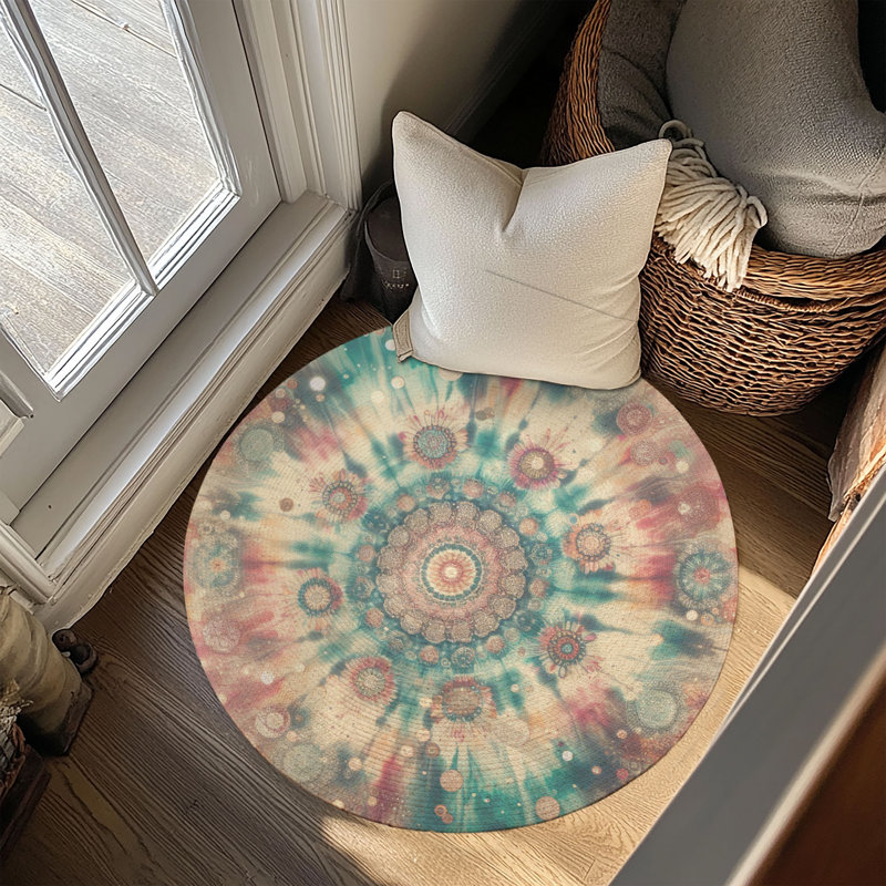 Tapis tressé chatoyant, Rond 5 pi