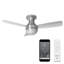 Brushed Nickel 44" Flush Mount Outdoor/Indoor Smart Ceiling Fan with Remote Control, Works With Google Assistant, Amazon Alexa and IOS/Android Mobile APP, 3000K Colour Temperature -48461475-48461474